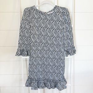 Mi Ami satin leopard print dress